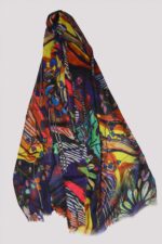 Pashmina Print Stole - Midnight
