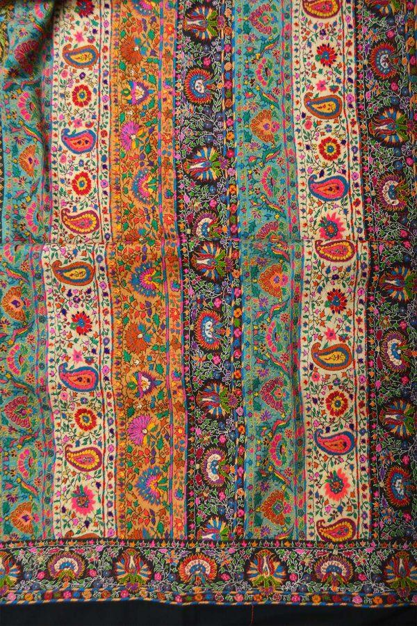 Suzani Long Shawl - Fern