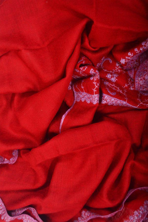 Light Weight Shahmina Palladar Stole - Crimson