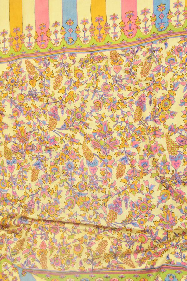 Shahmina Kalamkari Embroidered Shawl - Harvest Gold