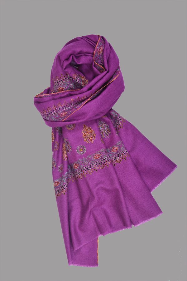 Light Weight Shahmina Palladar Shawl - Ruby Pink