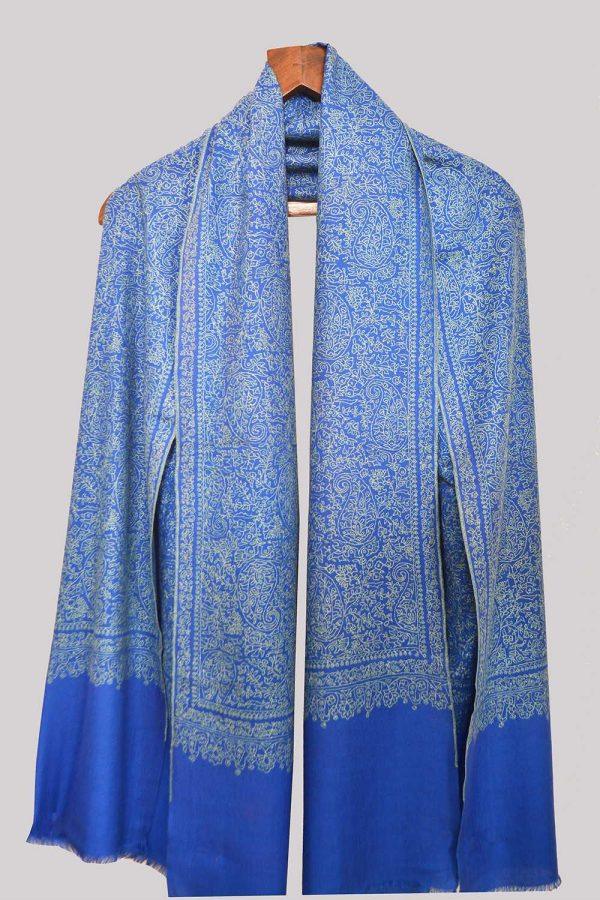 Light Weight Shahmina Jama Stole - Cobalt Blue