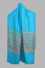 Pashmina Palladar Shawl - Turquoise