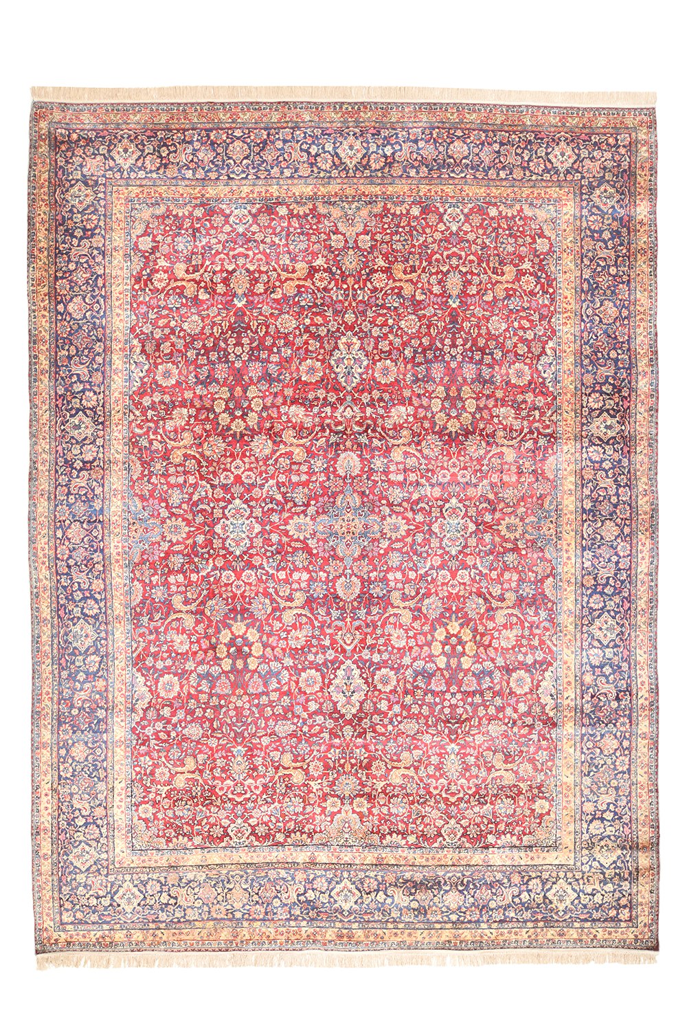 Antique Laver Kerman – Floral Bounty