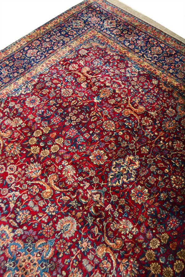 Antique Laver Kerman - Floral Bounty