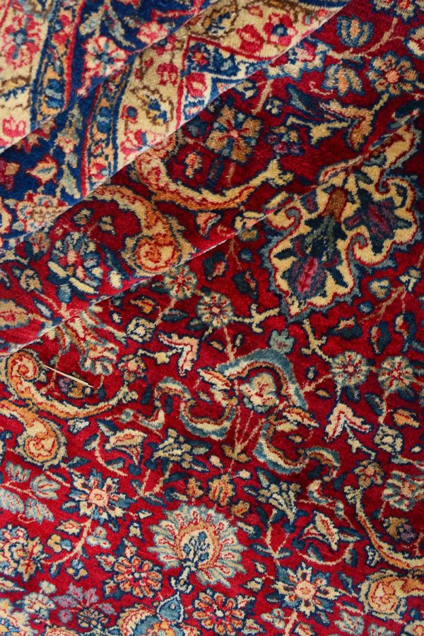 Antique Laver Kerman - Floral Bounty
