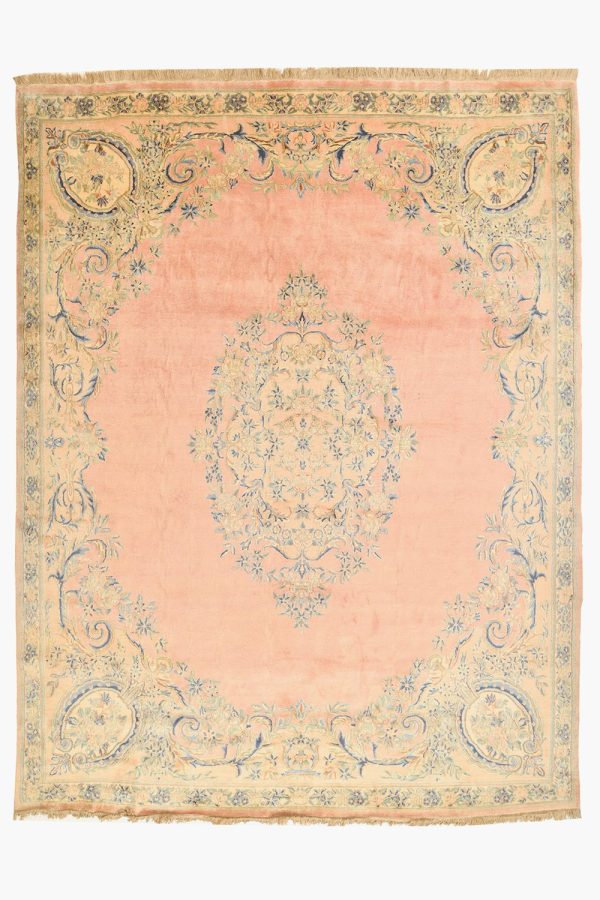 Persian Laver Kerman Aubusson - Salmon Pink
