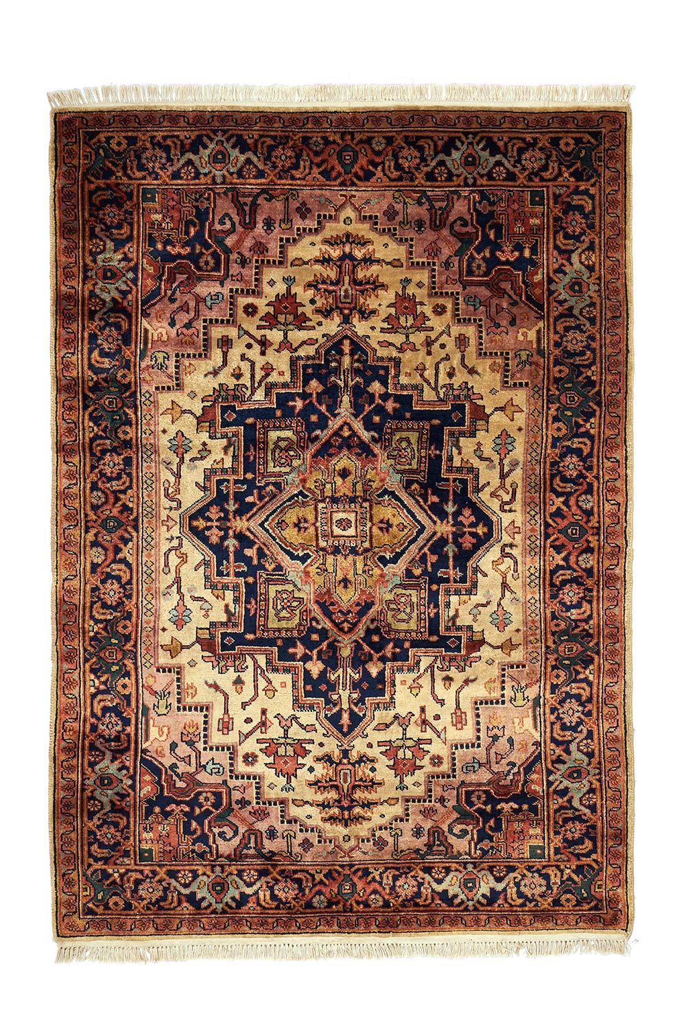 Antique Persian Heriz Revival – Midnight Blue