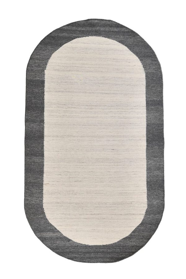 Woollen Flatweave Rug - Oval