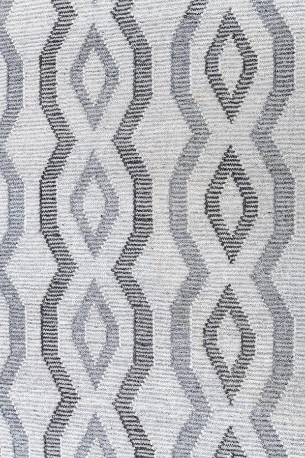 Woollen Flatweave Rug - Silver Eye