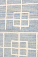 Woollen Flatweave Rug - Blue Abrash
