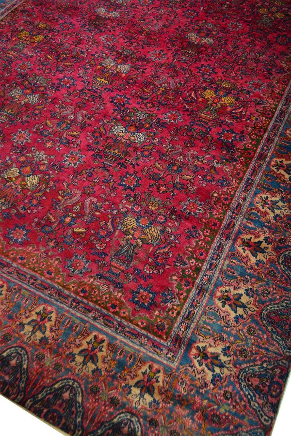 Antique Persian Laver Kerman - Enshrine