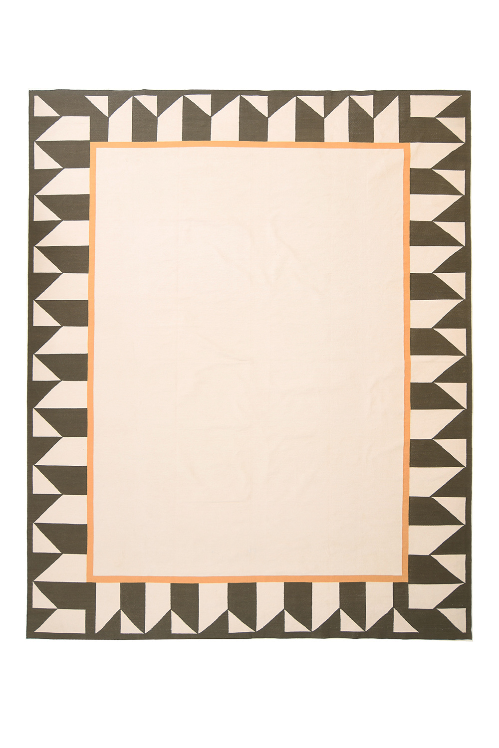 Art Deco Flatweave Rug – Black & White