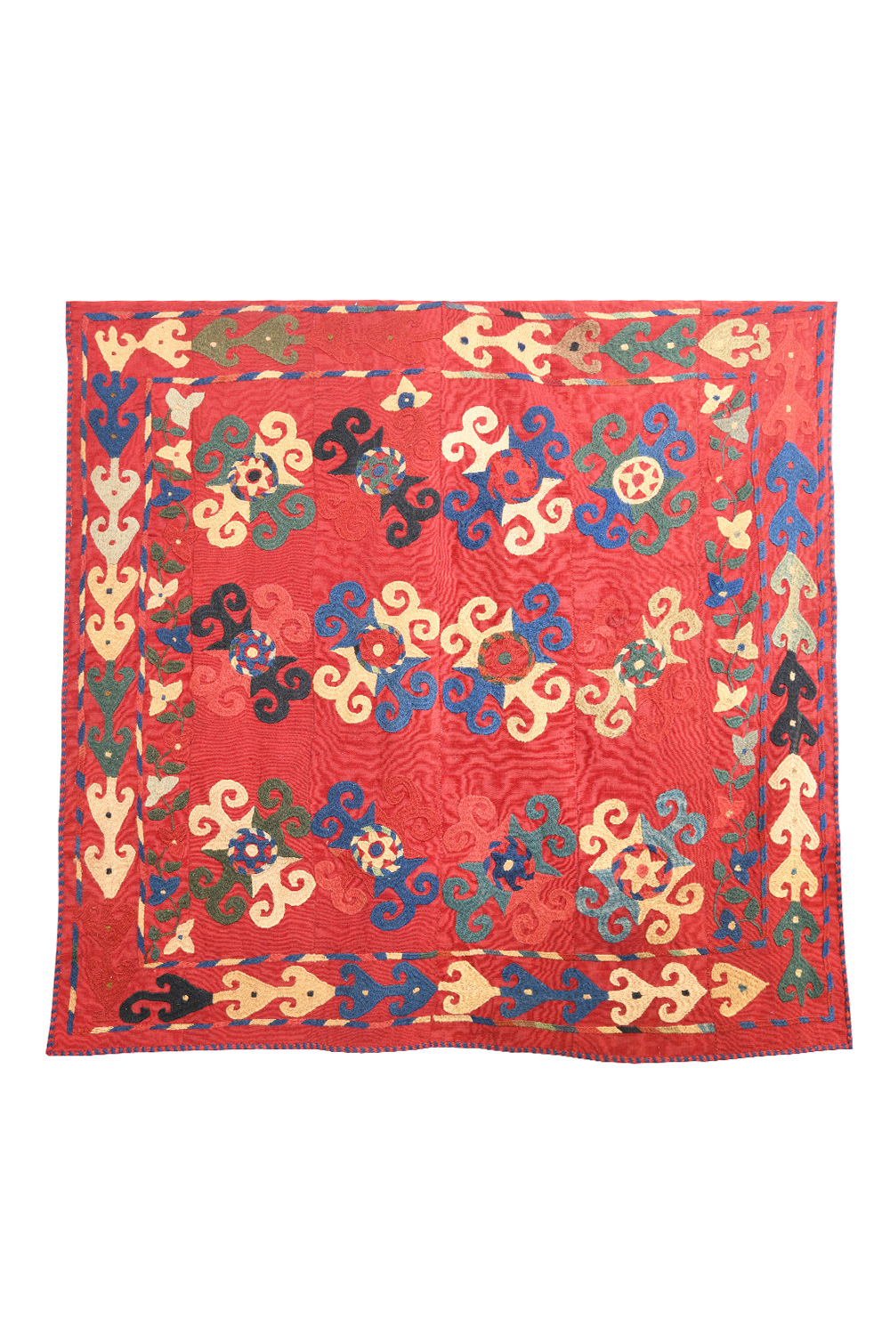 Vintage Uzbek Suzani Textile – Posh Red