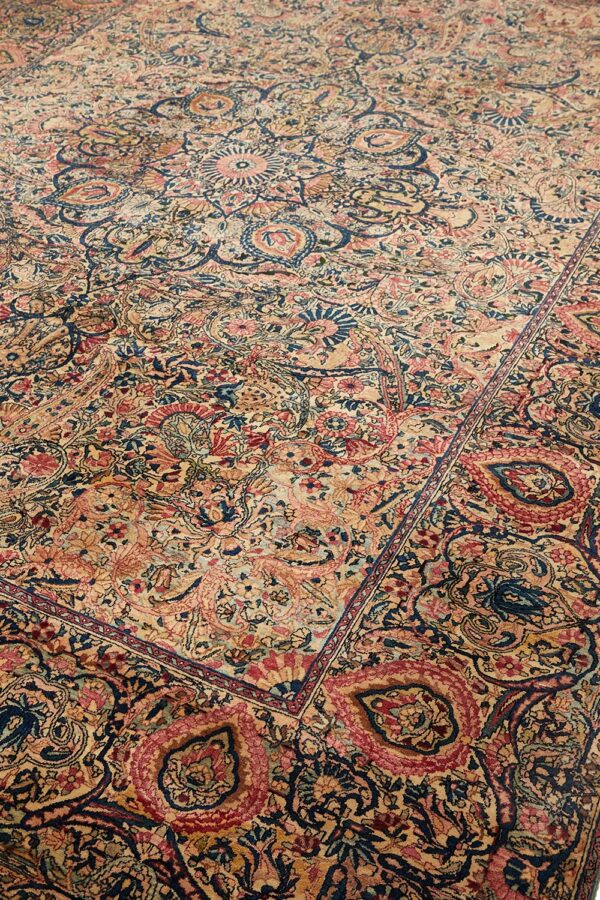 Antique Persian Laver Kerman - Fleur du Sol