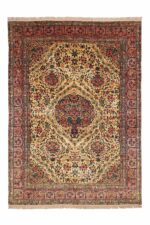 Antique Persian Laver Kerman Millefleur - Poetic