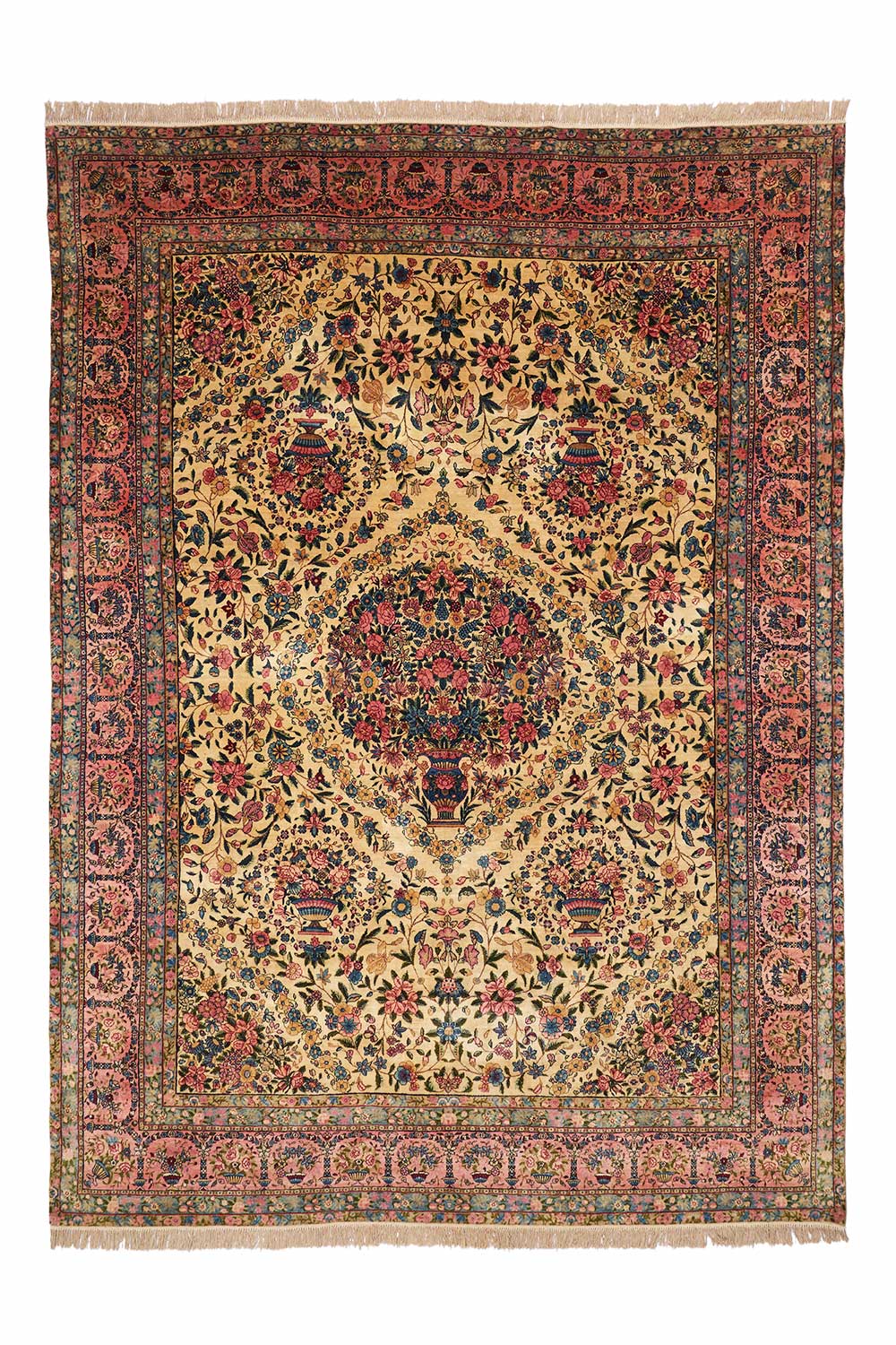 Antique Persian Laver Kerman Millefleur – Poetic