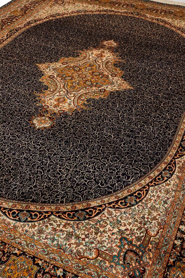 Superfine Silk on Silk Tabriz - Midnight