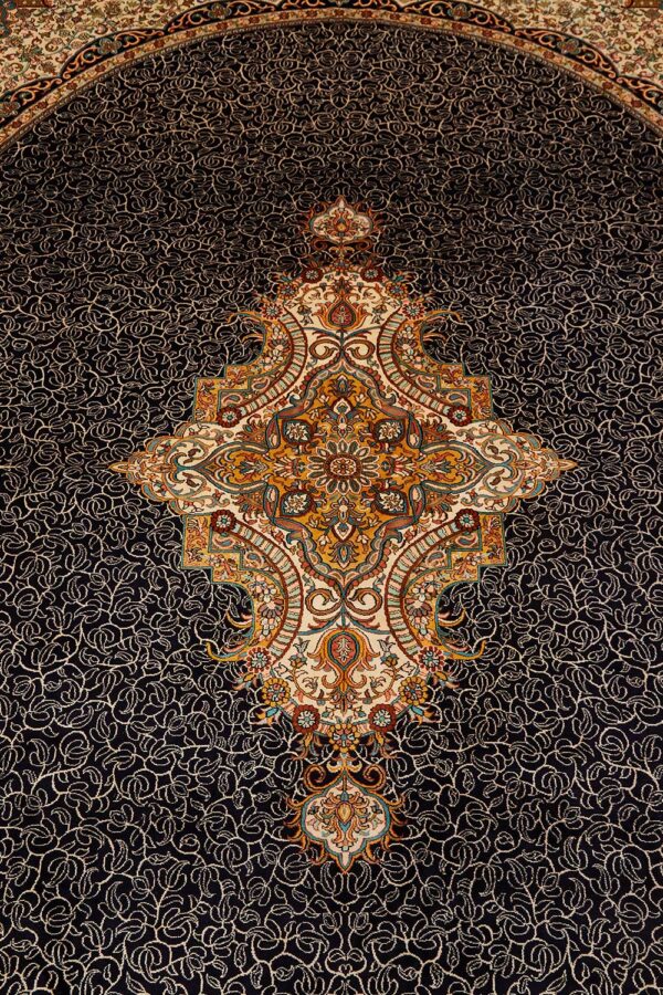 Superfine Silk on Silk Tabriz - Midnight
