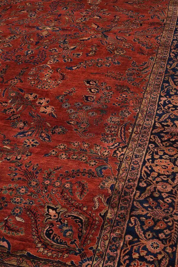 Antique Persian Saroukh - Crimson Canvas