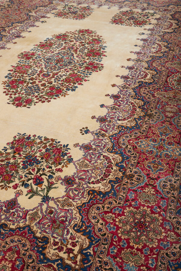 Antique Persian Laver Kerman - Rebirth