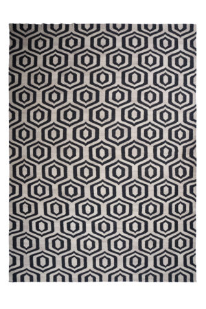 Woollen Flatweave Rug - Monochrome
