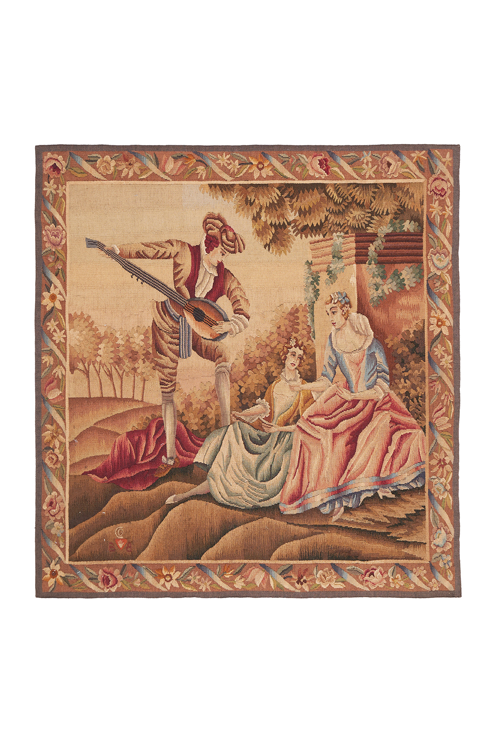 French Aubusson Needlepoint Tapestry – Serenade