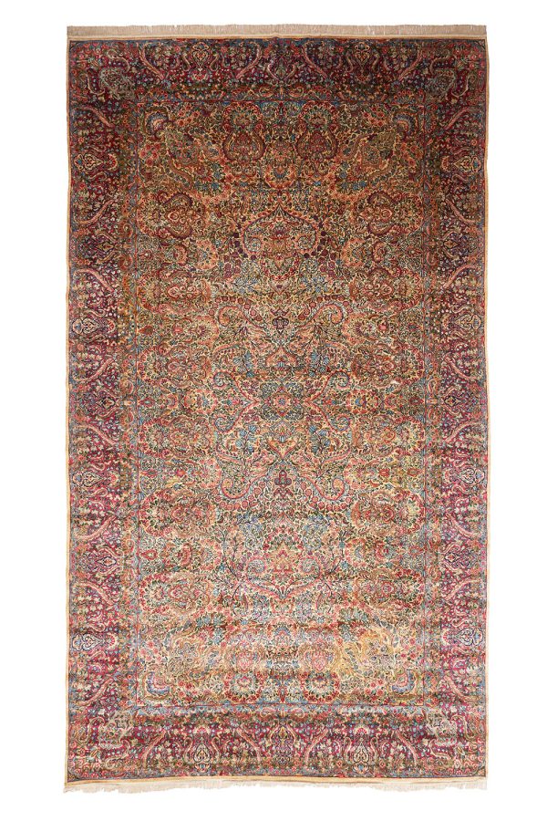 Antique Persian Laver Kerman - Gulistan