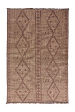 Moroccan Leather Taureg Flat Weave - Diamonds