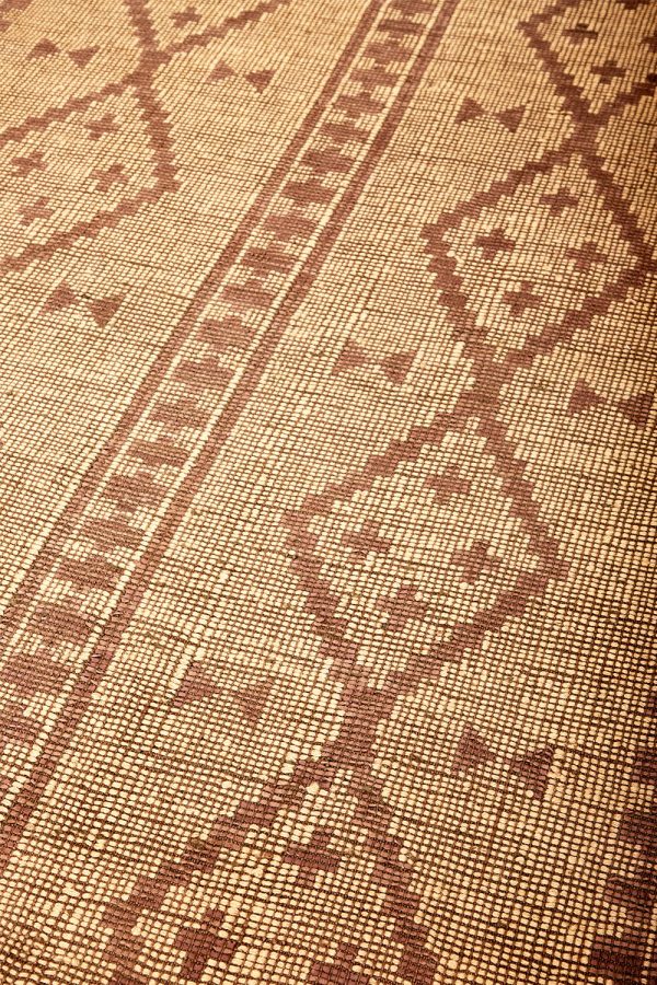 Moroccan Leather Taureg Flat Weave - Diamonds