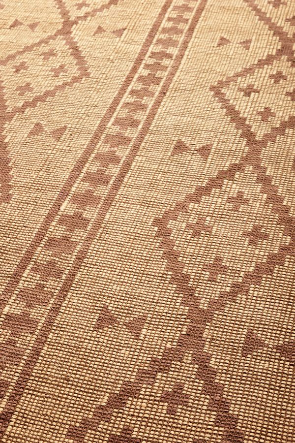 Moroccan Leather Taureg Flat Weave - Diamonds