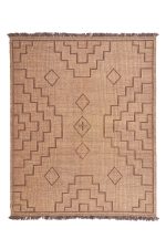 Moroccan Leather Taureg Flat Weave - Pyramid