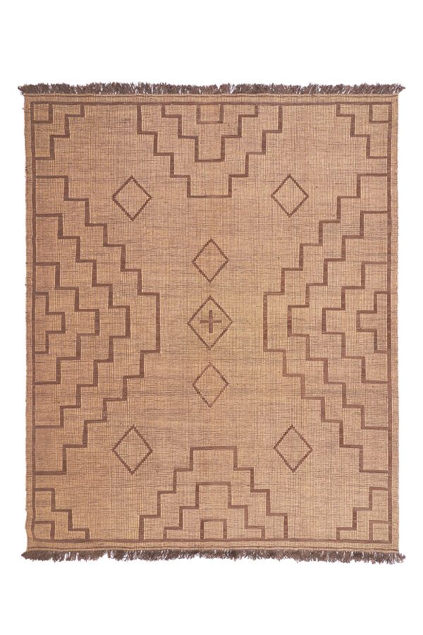 Moroccan Leather Taureg Flat Weave - Pyramid