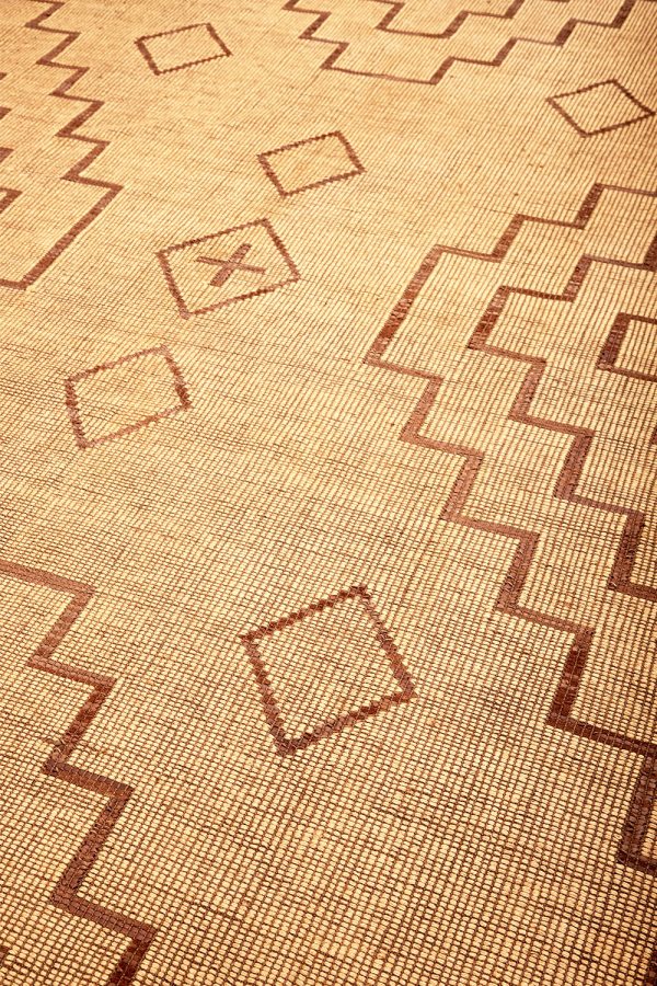 Moroccan Leather Taureg Flat Weave - Pyramid