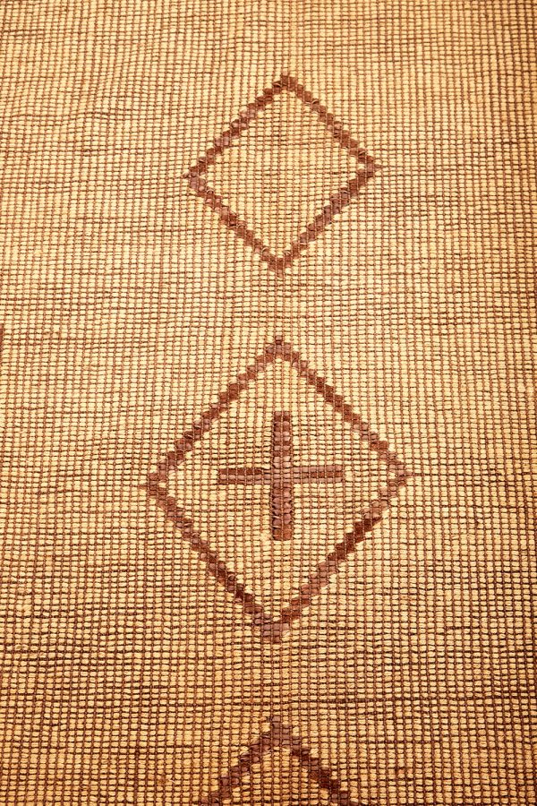 Moroccan Leather Taureg Flat Weave - Pyramid