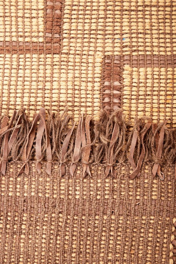 Moroccan Leather Taureg Flat Weave - Pyramid
