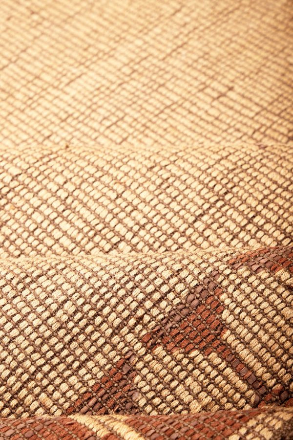 Moroccan Leather Taureg Flat Weave - Mountain