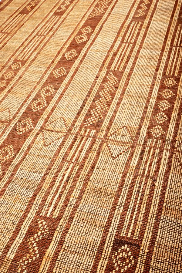 Moroccan Leather Taureg Flat Weave - Symbols