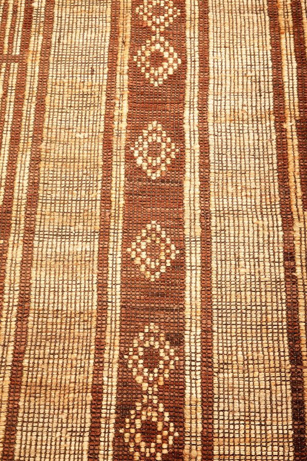 Moroccan Leather Taureg Flat Weave - Symbols