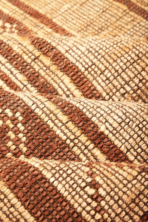 Moroccan Leather Taureg Flat Weave - Symbols