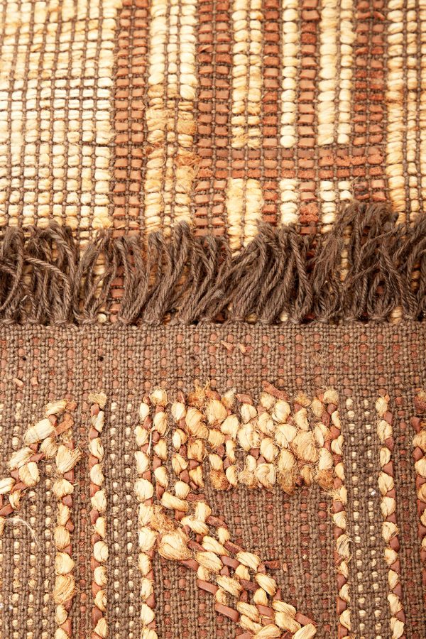 Moroccan Leather Taureg Flat Weave - Symbols