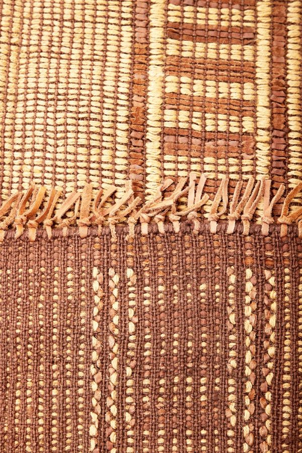 Moroccan Leather Taureg Flat Weave - Straightline