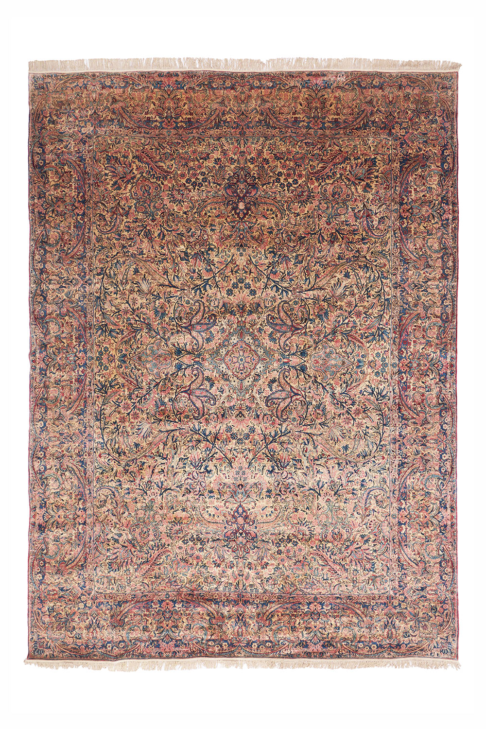 Antique Persian Laver Kerman Millefleurs - Spring