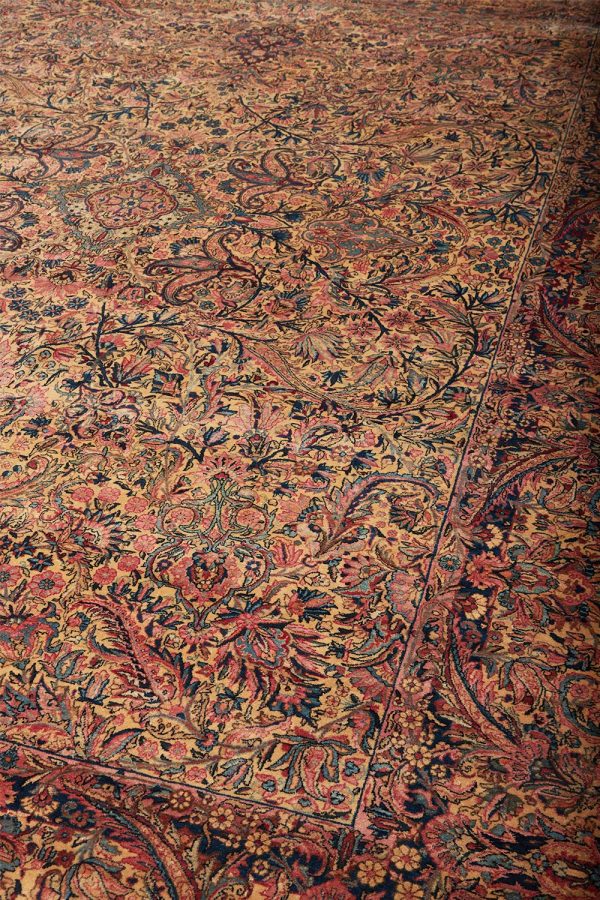 Antique Persian Laver Kerman Millefleurs - Spring