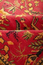 Vintage Tabriz Hunting Scene - Madder