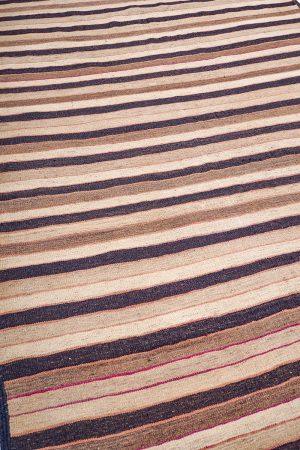 Tribal Bamiyani Kilim - Brown Stipes