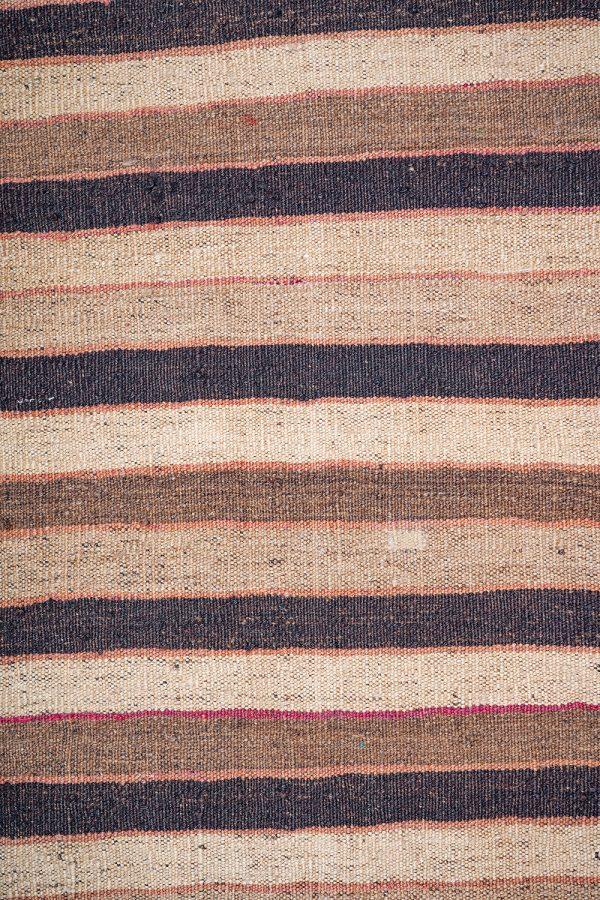 Tribal Bamiyani Kilim - Brown Stipes
