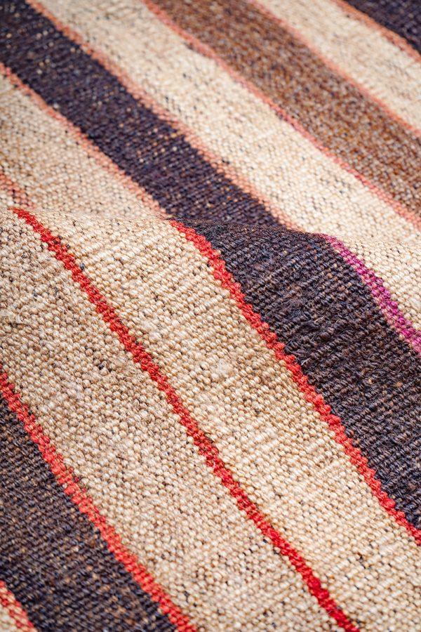 Tribal Bamiyani Kilim - Brown Stipes