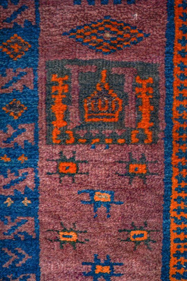 Tribal Balouch Prayer Rug - Blocks